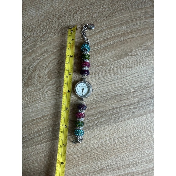 Figaro Couture Rhinestone Watch Women's Needs Battery Multicolored Feminine - Picture 7 of 8